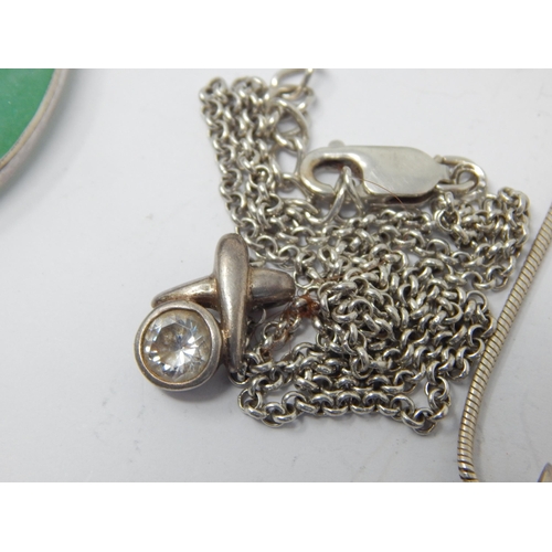 279 - A Quantity of Silver Jewellery Including a Large Chinese Jade Pendant, Kenzo Pendant, Rings, Thomas ... 