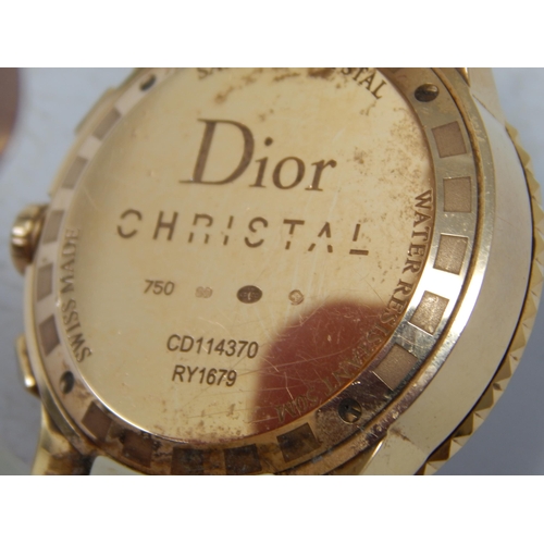 305 - Dior: Christian Dior 18ct Gold Christal Chronograph
Reference CD 114370
18ct Gold , Dior diamonds se... 