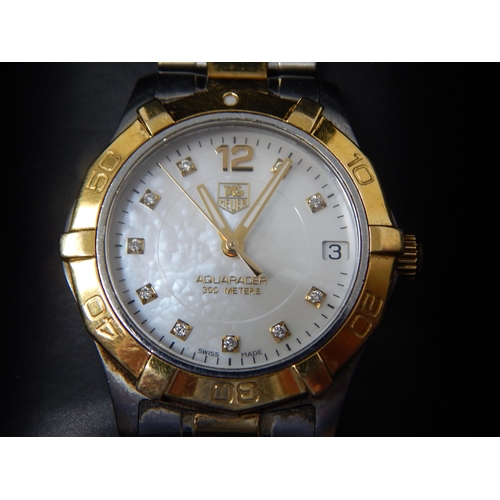 308 - Tag Heuer Aquaracer 300M Pearl Diamond Dial Ladies Watch WAF1320-BB0820 - Swiss Made, Mother of Pear... 