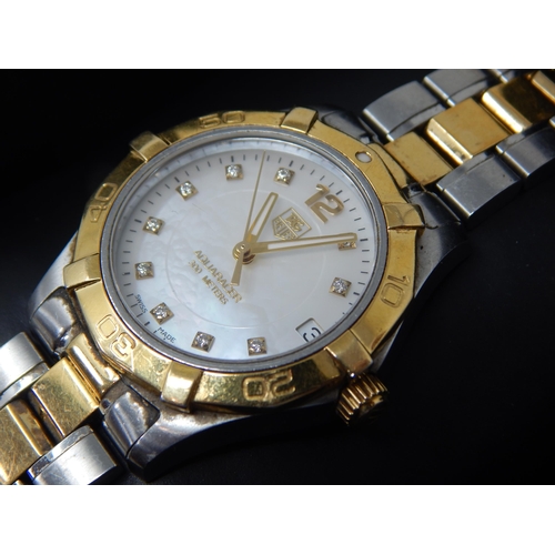 308 - Tag Heuer Aquaracer 300M Pearl Diamond Dial Ladies Watch WAF1320-BB0820 - Swiss Made, Mother of Pear... 