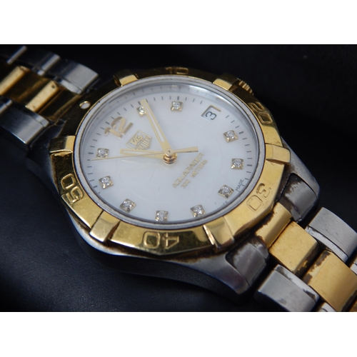 308 - Tag Heuer Aquaracer 300M Pearl Diamond Dial Ladies Watch WAF1320-BB0820 - Swiss Made, Mother of Pear... 