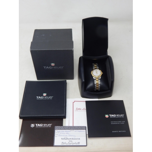 308 - Tag Heuer Aquaracer 300M Pearl Diamond Dial Ladies Watch WAF1320-BB0820 - Swiss Made, Mother of Pear... 