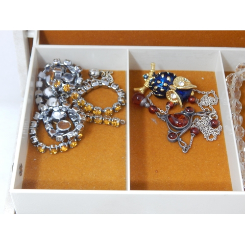 209 - A Quantity of Silver Jewellery, a Christian Dior Necklace & Costume Jewellery Contained in a Jewelle... 