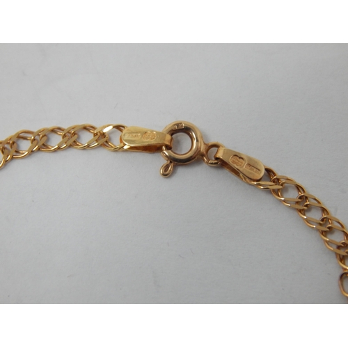 213 - 9ct Gold Bracelet: Length 18cm: Weight 1.46g