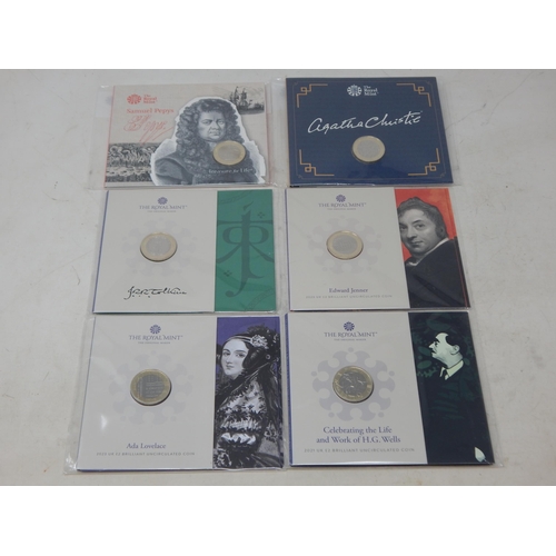 85 - Royal Mint Brilliant Uncirculated £2 Coins in Sealed Packs of Issue: 2023 J R R Tolkien: 2023 Edward... 