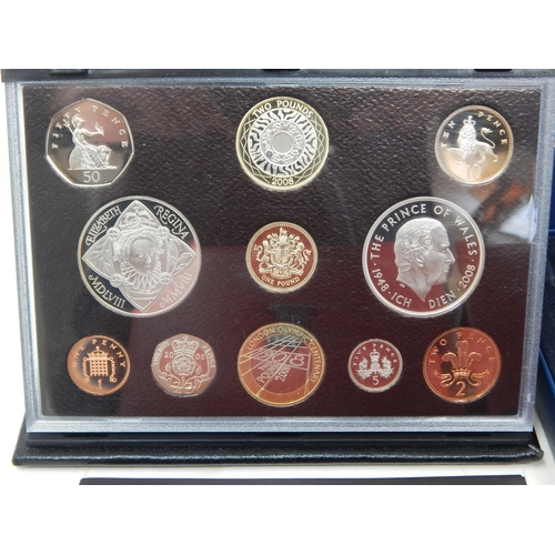 92 - Royal Mint UK Proof Annual Coin Sets 1997, 2001, 2005, 2007, 2008, 2010 together with the Royal Mint... 