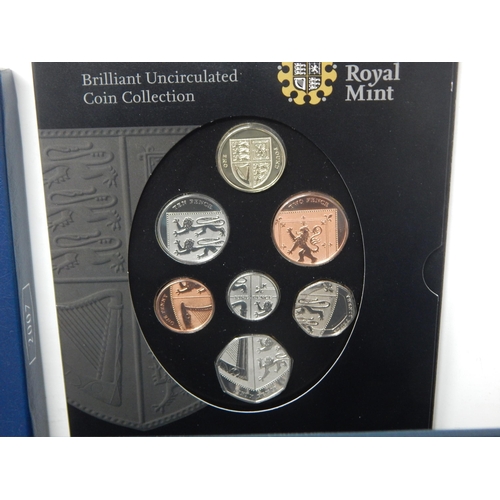 92 - Royal Mint UK Proof Annual Coin Sets 1997, 2001, 2005, 2007, 2008, 2010 together with the Royal Mint... 