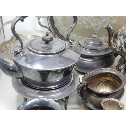 102 - A Large Quantity of Silver Plated Wares Including Tea Sets, Tea Kettles etc (lot)