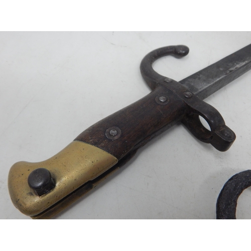 385 - 19th Century French Bayonet, Named & Dated 1875 together with a further Bayonet: Largest Measuring 6... 