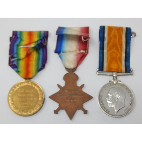 8 - WWI Trio of Medals Awarded & Named to: M3-032463 PTE S. WHITTAKER. A.S.C. Killed in Action 12/10/191... 