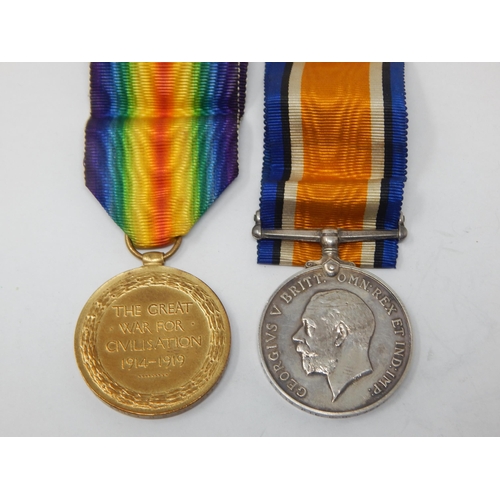 11 - WWI Pair of Medals Awarded & Edge Named to: GS-2119 PTE. C. H. LACEY: ROYAL FUSILIERS