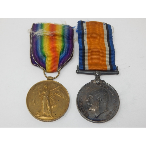 12 - WWI Pair of Medals Awarded & Edge Named to: 26139 PTE. T. F. DRAPER: WILTSHIRE REGIMENT