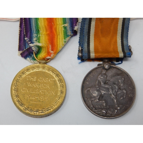 13 - WWI Pair of Medals Awarded & Edge Named to: 27952 PTE. E. DUTCH. SOMERSET LIGHT INFANTRY
