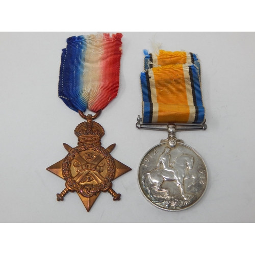 20 - WWI Pair of Medals Awarded & Edge Named to: MS-361 PTE. A. DAWBORN. ARMY SERVICE CORPS