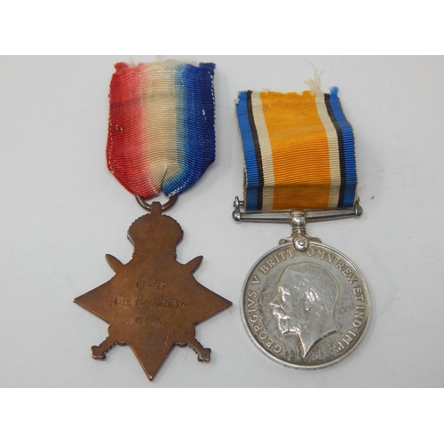 20 - WWI Pair of Medals Awarded & Edge Named to: MS-361 PTE. A. DAWBORN. ARMY SERVICE CORPS