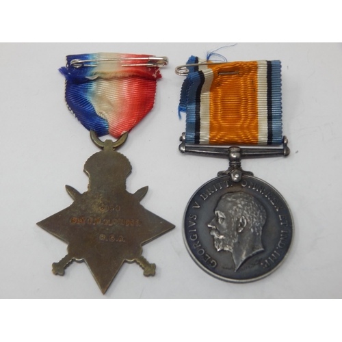 22 - WWI Pair of Medals Awarded & Edge Named to: SGT. F. W. ALDRIDGE. ROYAL GARRISON ARTILLERY