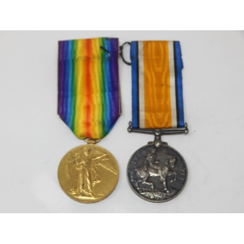 29 - WWI Pair of Medals Awarded & Edge Named to: 46779 PTE. W. H. WELLS. QUEENS REGIMENT