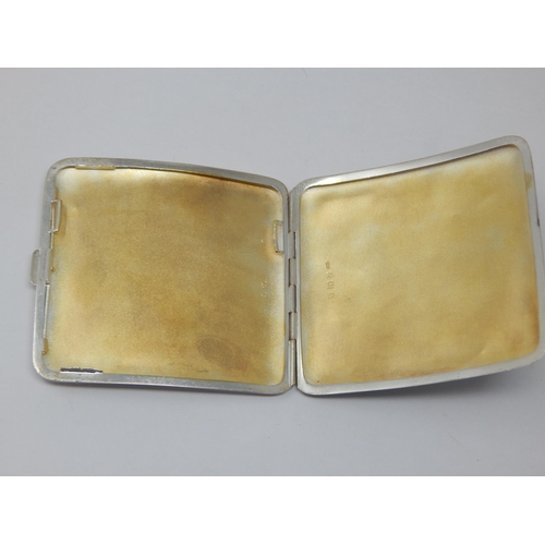 113 - Silver Cigarette Case: Hallmarked Birmingham 1933 by John Henry Wynn