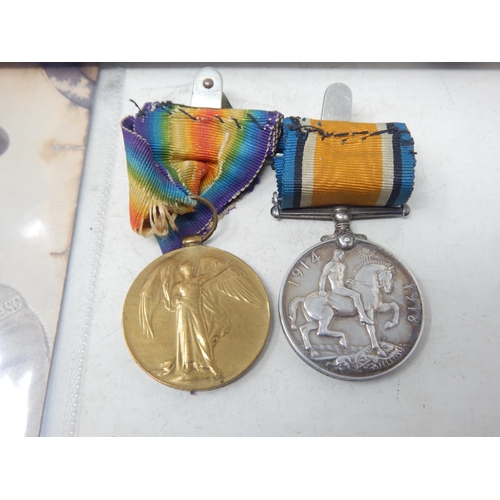 32 - WWI Pair of Medals Awarded & Edge Named to: 14-037528 DVR F. C. WHITTINGTON. ARMY SERVICE CORPS. Tog... 