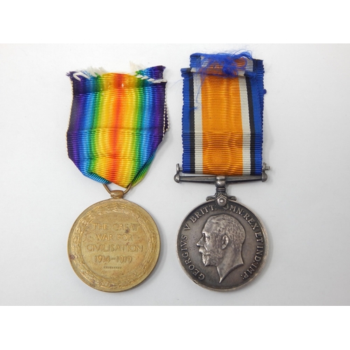 33 - WWI Pair of Medals Awarded & Edge Named to: 9082 PTE. G. DONOVAN. WEST YORKSHIRE REGIMENT