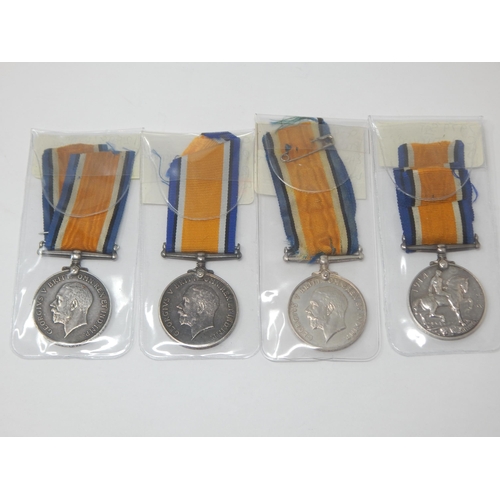 37 - WWI War Medals: G-48099. PTE. R. J. RICE. EAST SURREY REGIMENT, 7979. SGT. C. A. TUCKER. DEVON REGIM... 