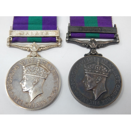 51 - WWII General Service Medals: 21059570. SIGNALMAN. E. R. CUTTS. ROYAL SIGNALS (WITH MALAYA BAR), 2231... 