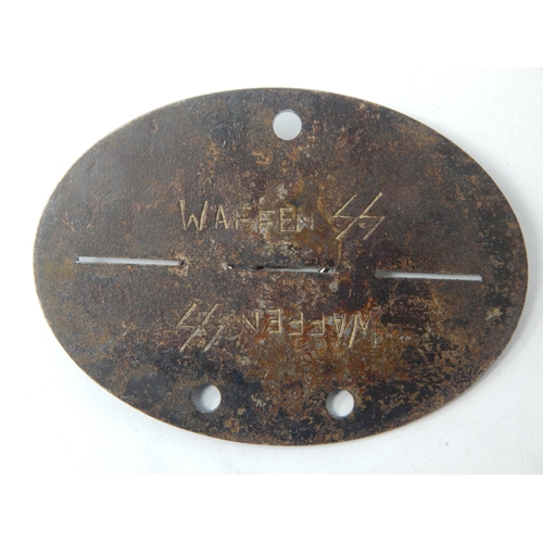 304 - WWII German WAFFEN SS Identity Disc. 75.103/SSs.PZ.ABT.L.A.H