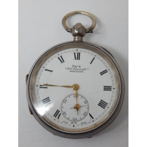 Gentleman's Silver Pocket Watch: Hallmarked Birmingham 1929, Kay's, Worcester.