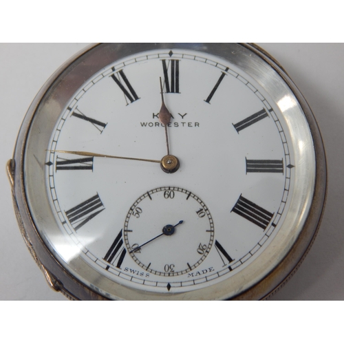 121 - Gentleman's Silver Pocket Watch: 935 Standard Silver Case. Working when catalogued