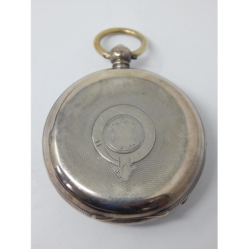 121 - Gentleman's Silver Pocket Watch: 935 Standard Silver Case. Working when catalogued