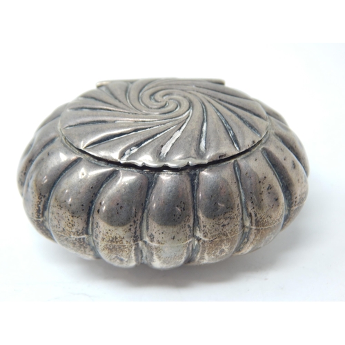 129 - Victorian Silver Snuff Box: Hallmarked Birmingham 1889