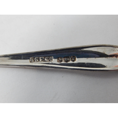 130 - A Set of Silver Coffee Spoons: Hallmarked Sheffield 1934 by Angora in Original Fitted Case