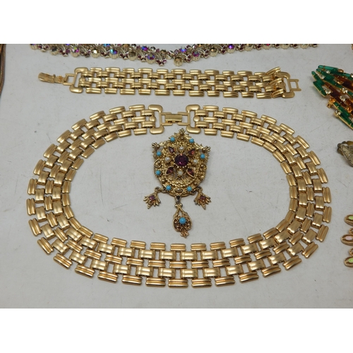 246 - A Collection of Vintage Jewellery Sets Including an Enamelled Suite Comprising Necklace & Bracelet &... 