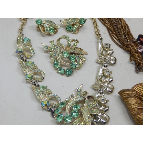 246 - A Collection of Vintage Jewellery Sets Including an Enamelled Suite Comprising Necklace & Bracelet &... 