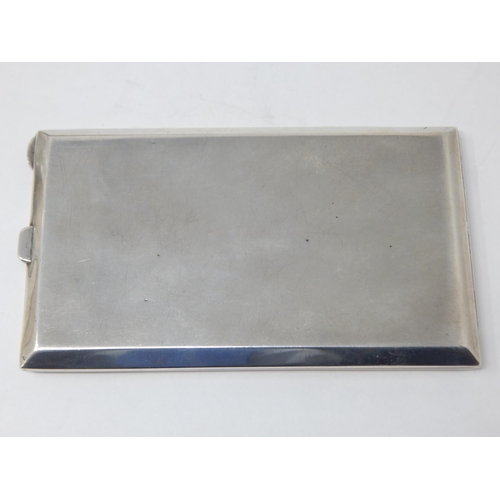 135 - Large Silver Cigarette Case: Hallmarked Birmingham 1929 by W. H Haseler: Measures 14cm x 8.5cm: Weig... 