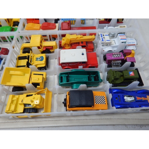 337 - A Matchbox Carry Case containing four trays of model vehicles (48)