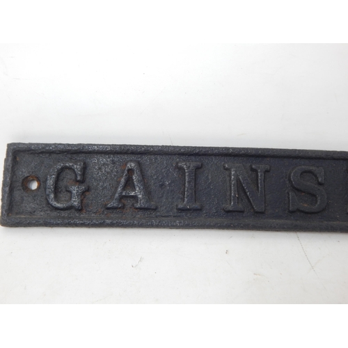 342 - Cast Iron Sign 