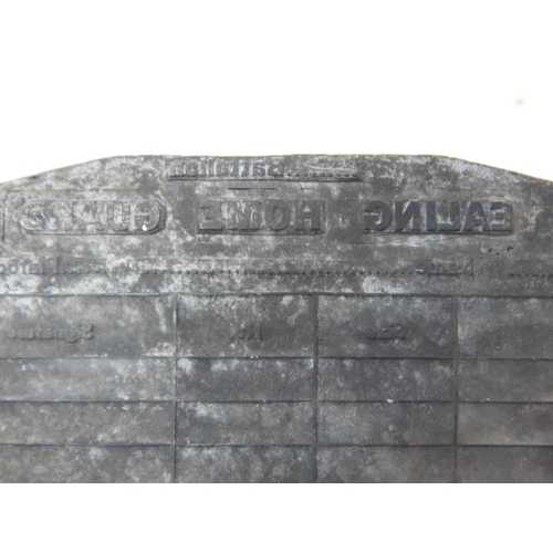 371 - 2 x WWII Home Guard Printing Blocks, Ealing Home Guard Register together with another