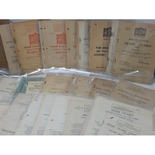 381H - Large Quantity of WWII Training Manuals & Home Guard Related Ephemera