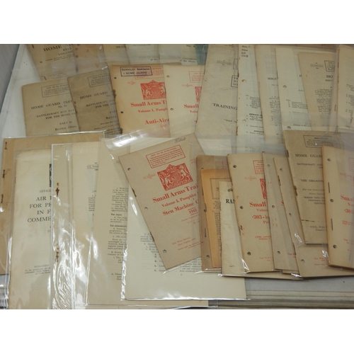 381H - Large Quantity of WWII Training Manuals & Home Guard Related Ephemera