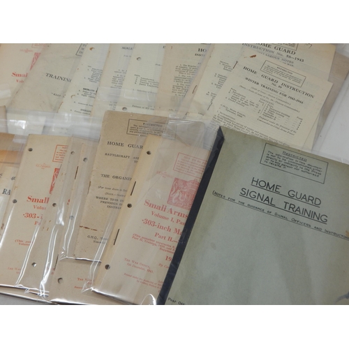 381H - Large Quantity of WWII Training Manuals & Home Guard Related Ephemera