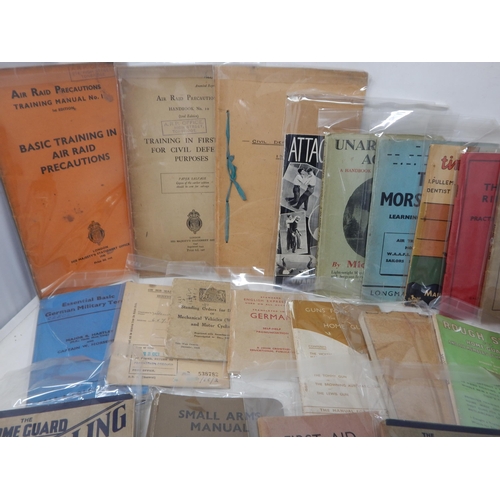 381I - Large Quantity of WWII Training Manuals & Home Guard Related Ephemera