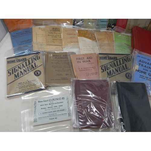 381I - Large Quantity of WWII Training Manuals & Home Guard Related Ephemera