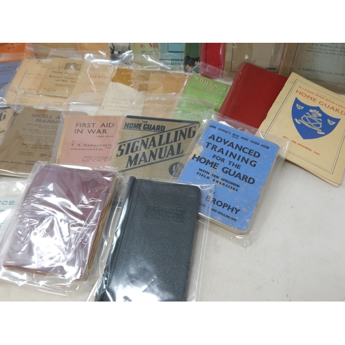 381I - Large Quantity of WWII Training Manuals & Home Guard Related Ephemera