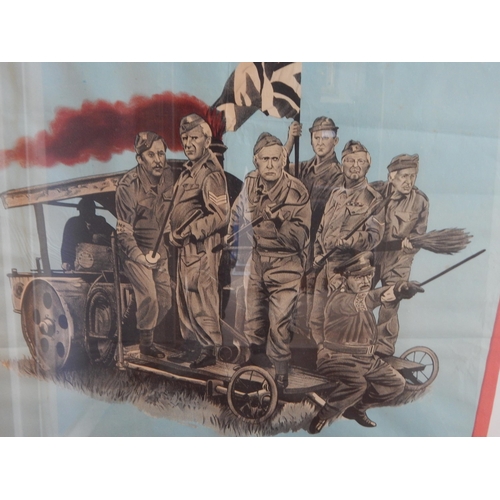 381N - 1970's Dad's Army Poster for the movie: Framed, Measuring 100xm x 71cm overall