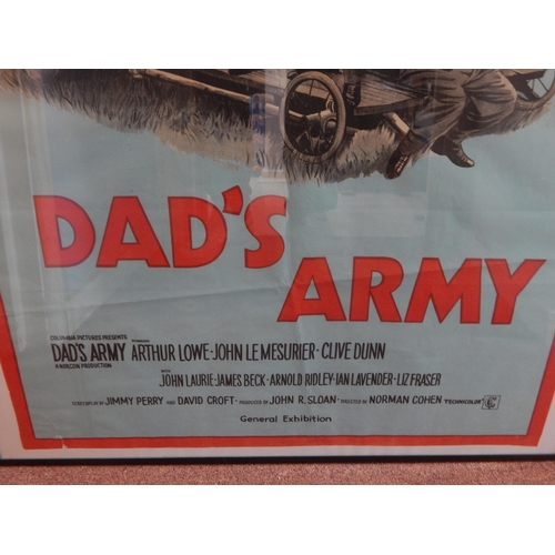 381N - 1970's Dad's Army Poster for the movie: Framed, Measuring 100xm x 71cm overall