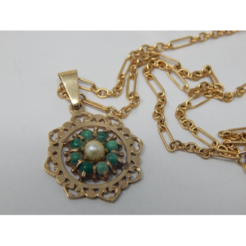 258 - 9ct Gold Pendant Necklace together with two 9ct Gold Watches, one with a 9ct Gold Back & Front Strap... 