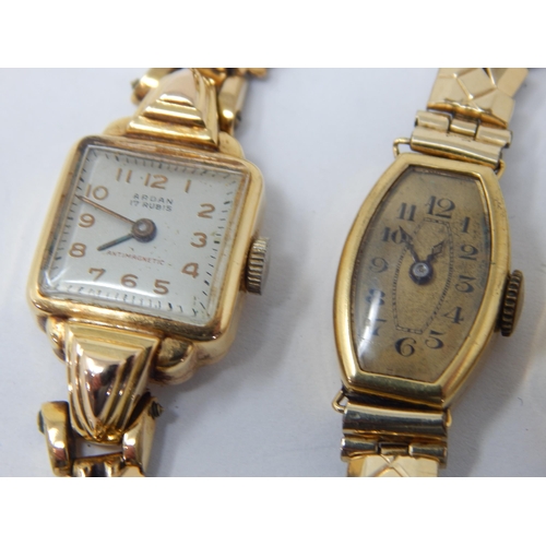 260 - 3 x 18ct Gold Watches including Piaget on Plated Straps: Gross weight 37.66g