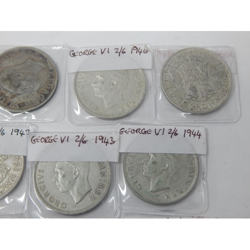 78 - A Quantity of pre-1947 Silver Half Crowns (10) together with 4 others