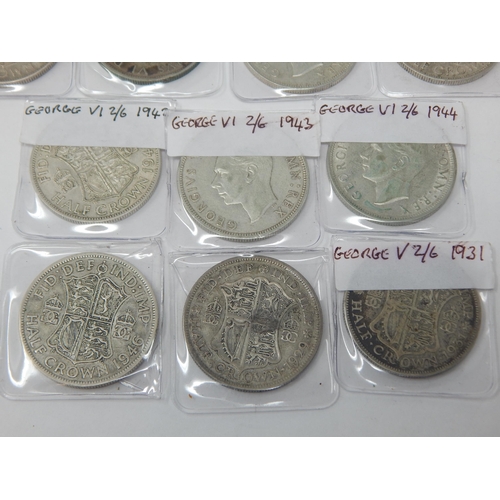 78 - A Quantity of pre-1947 Silver Half Crowns (10) together with 4 others